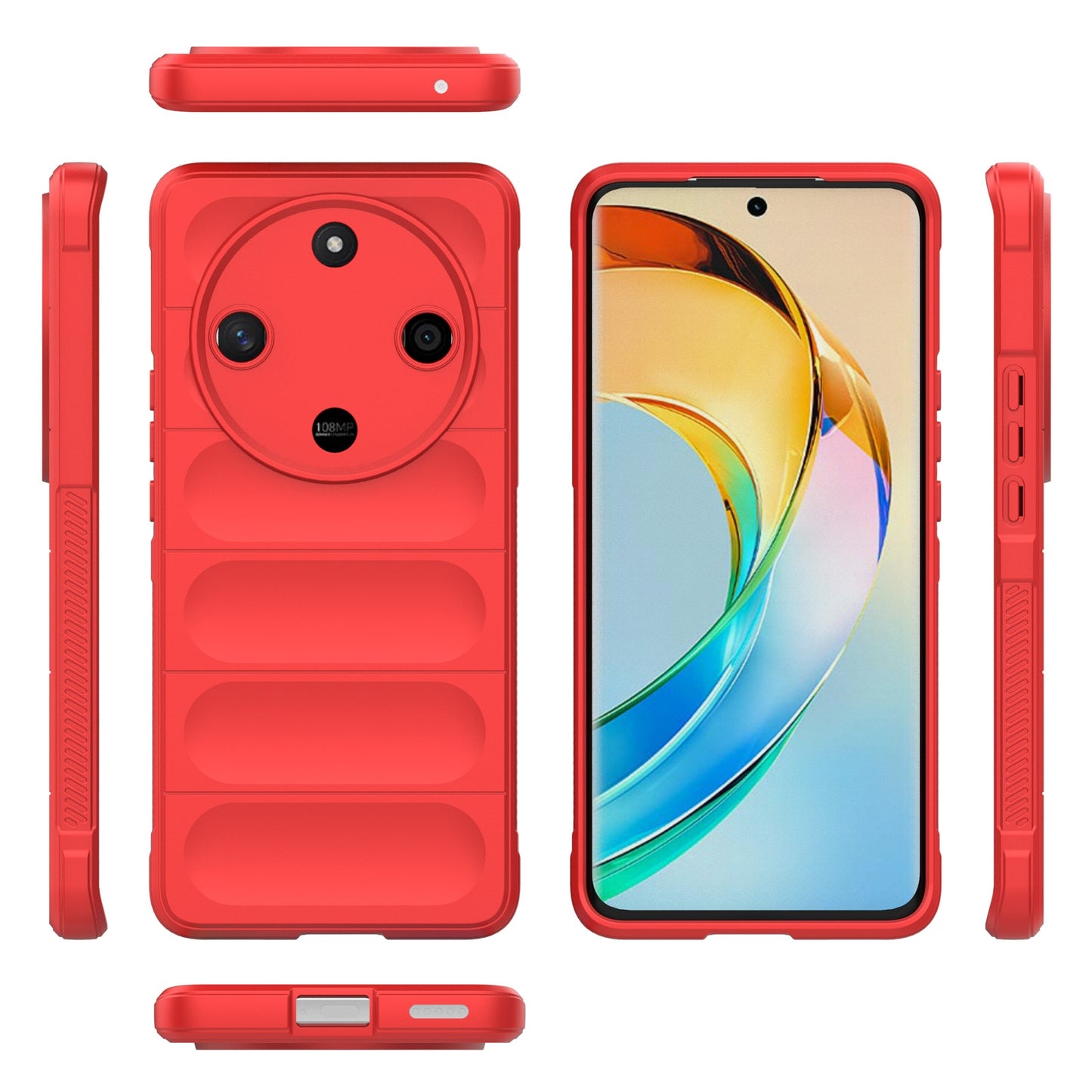 Honor X50 5G Global Shock Absorbent Magic Shield TPU + Flannel Phone Case, Featuring Ridged Drop Protection, Bright Colours & Easy Access