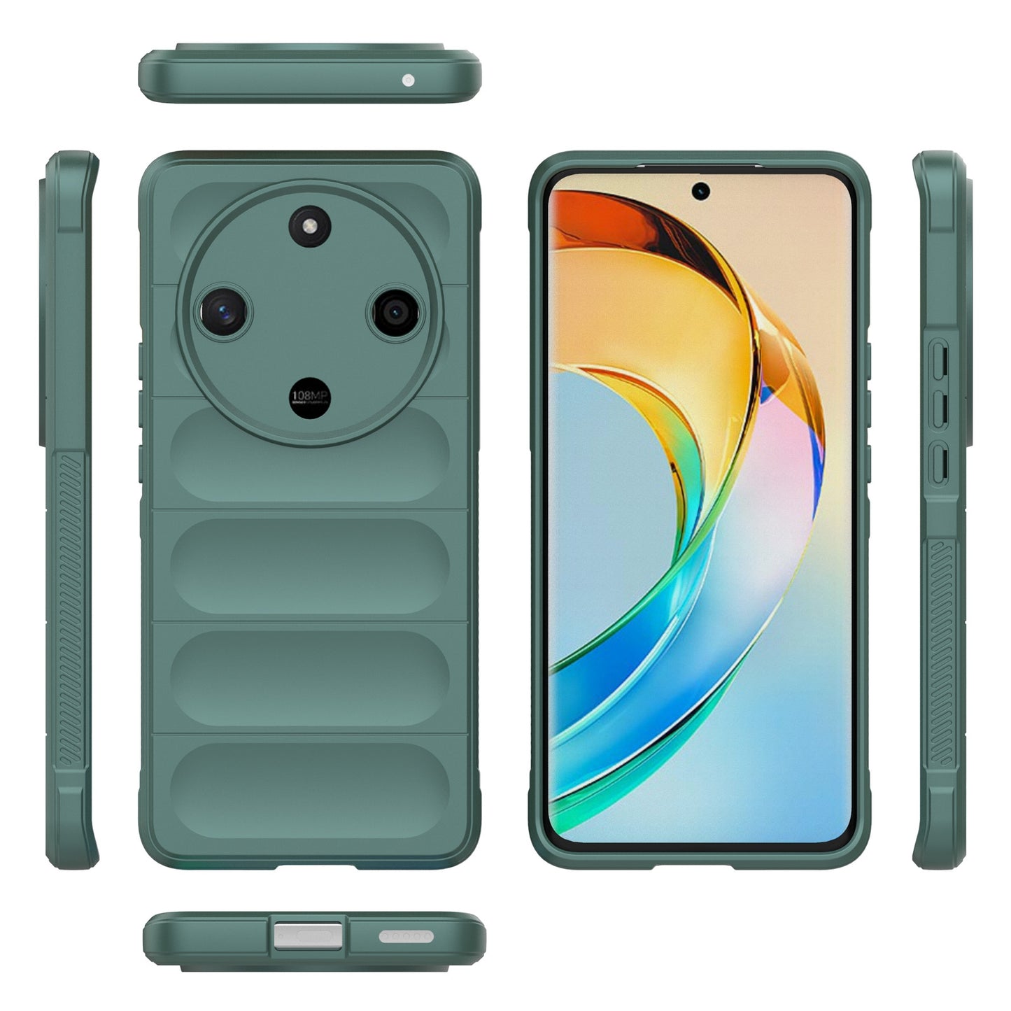Honor X50 5G Global Shock Absorbent Magic Shield TPU + Flannel Phone Case, Featuring Ridged Drop Protection, Bright Colours & Easy Access