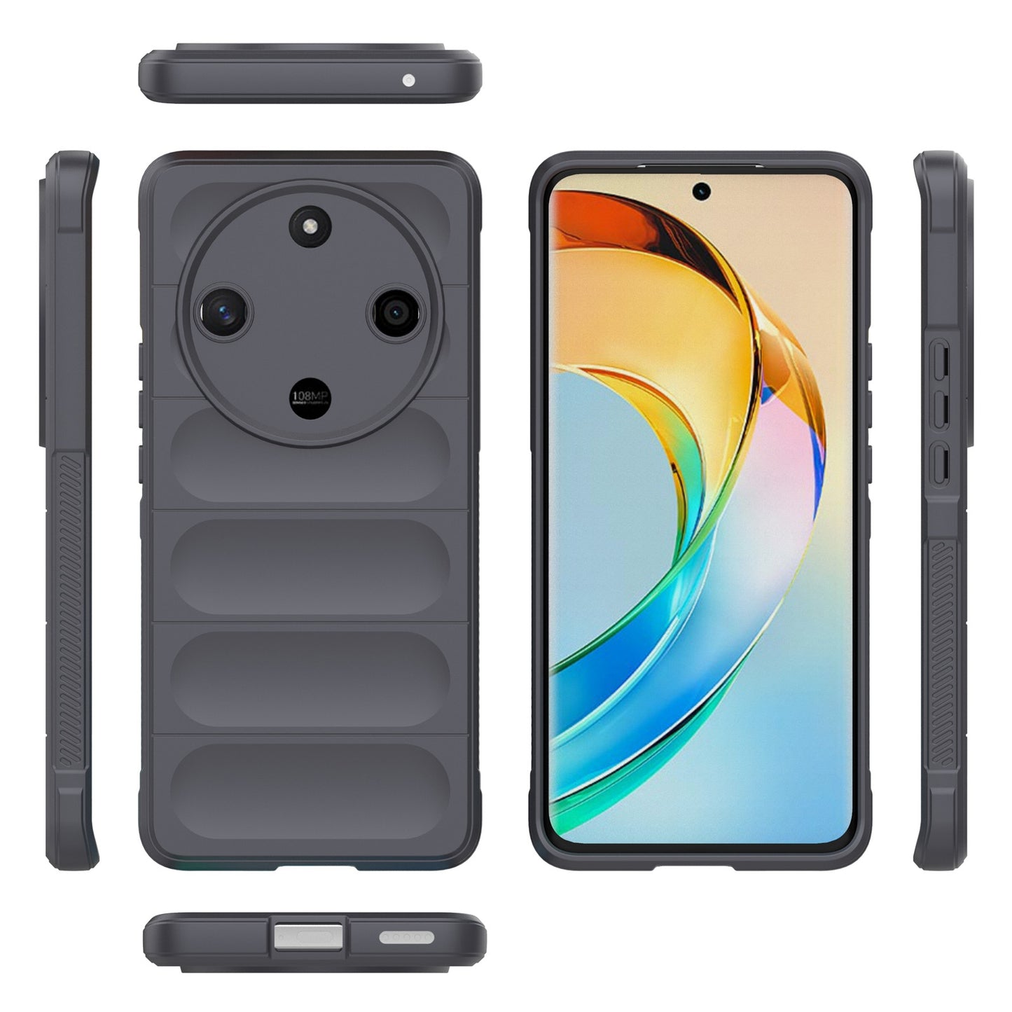 Honor X50 5G Global Shock Absorbent Magic Shield TPU + Flannel Phone Case, Featuring Ridged Drop Protection, Bright Colours & Easy Access