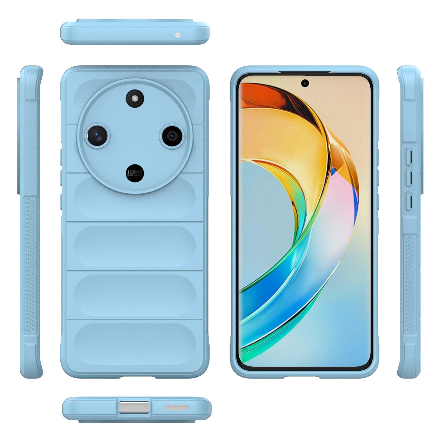 Honor X50 5G Global Shock Absorbent Magic Shield TPU + Flannel Phone Case, Featuring Ridged Drop Protection, Bright Colours & Easy Access