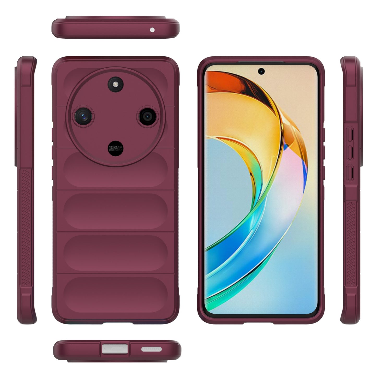 Honor X50 5G Global Shock Absorbent Magic Shield TPU + Flannel Phone Case, Featuring Ridged Drop Protection, Bright Colours & Easy Access
