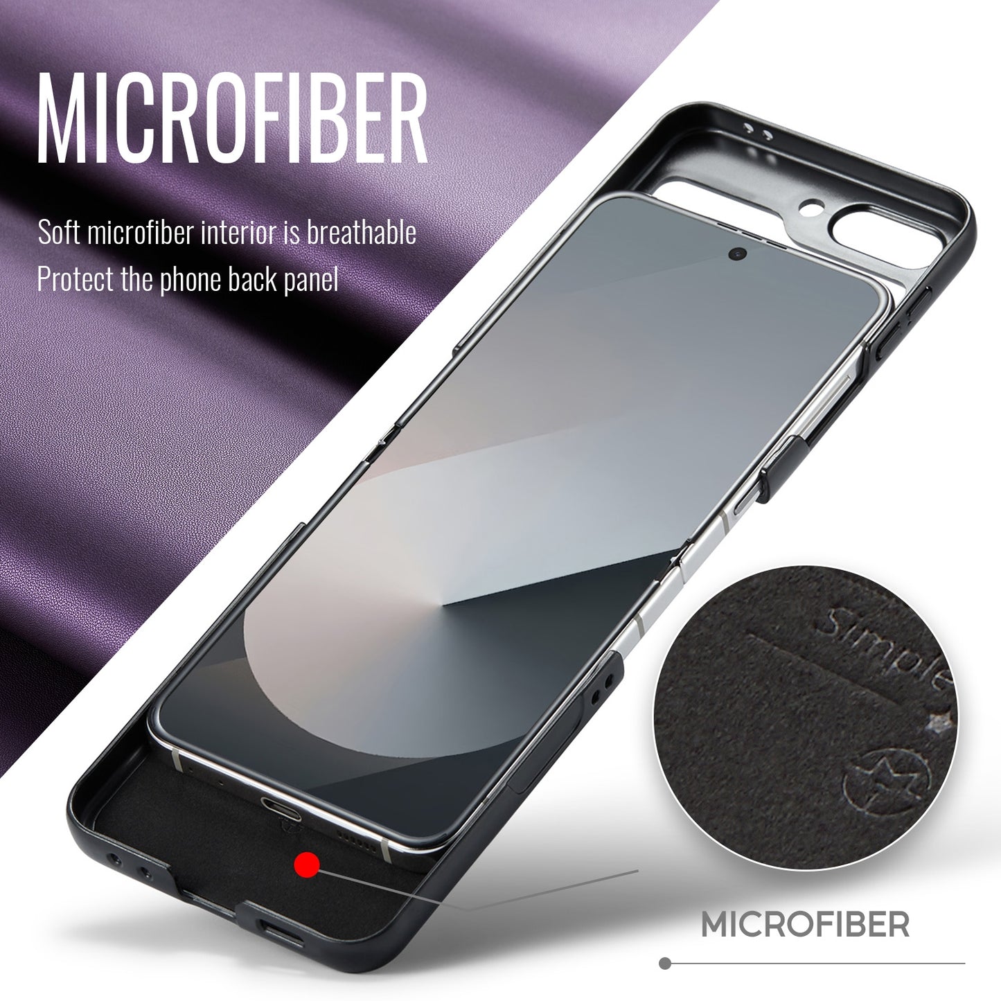 Samsung Galaxy Z Flip6 5G Litchi Texture RFID Anti-theft Leather Phone Case with Butterfly Buckle, Stand & Card Wallet with TPU Shell