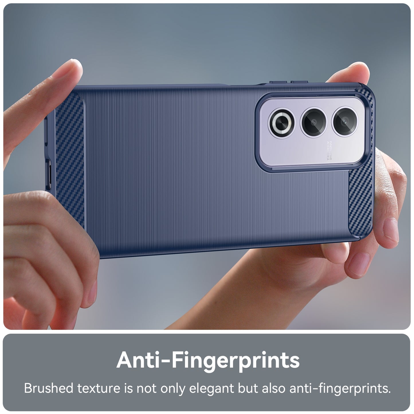 OPPO A3 Energy Carbon Fiber Brushed Texture TPU Protective Phone Case Shockproof Slim Cover