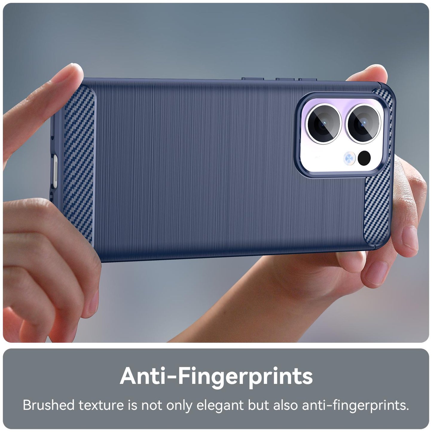 OPPO Reno13 F 5G Carbon Fiber Brushed Texture TPU Protective Phone Case Shockproof Slim Cover