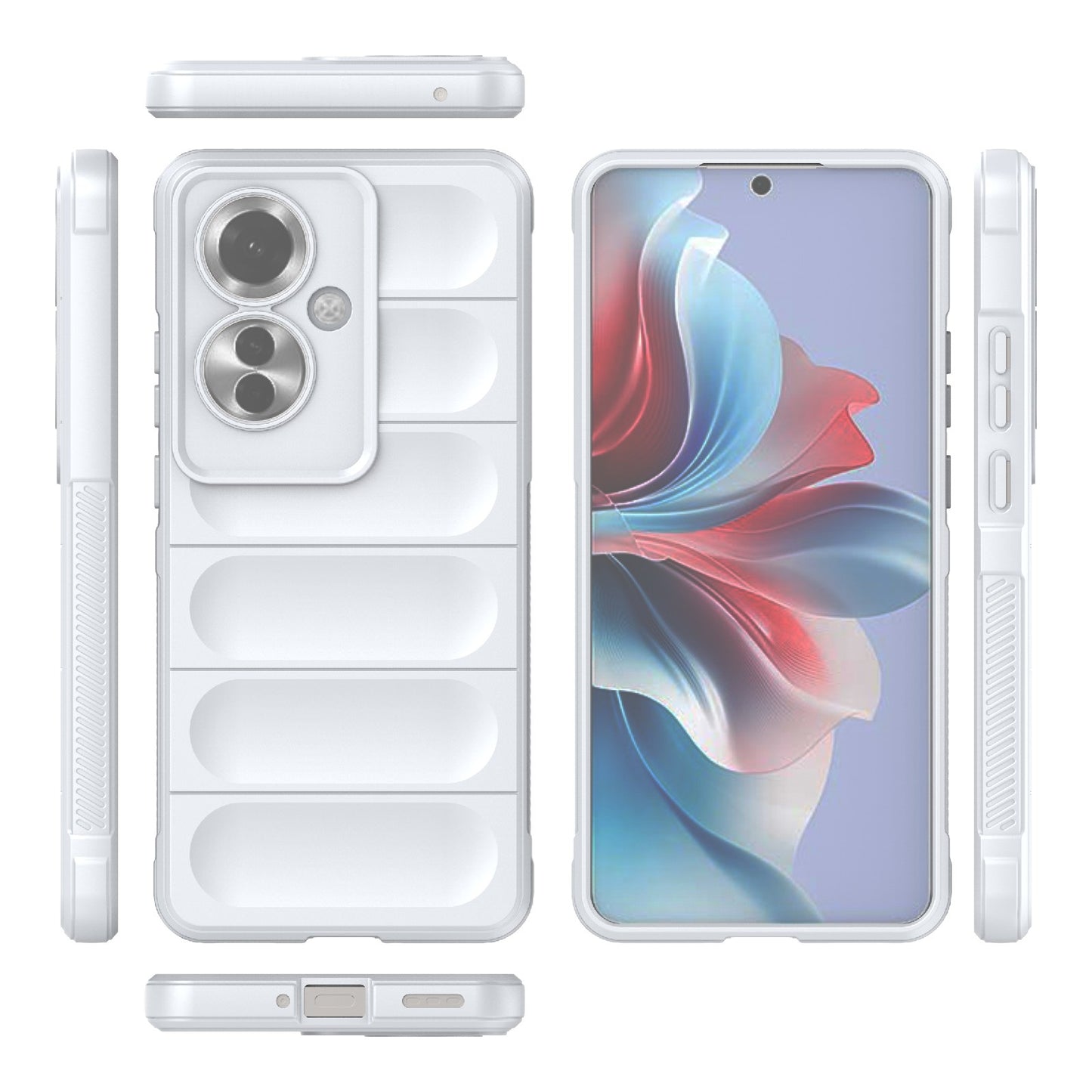OPPO Reno11 F 5G Global Shock Absorbent Magic Shield TPU + Flannel Phone Case, Featuring Ridged Drop Protection, Bright Colours & Easy Access