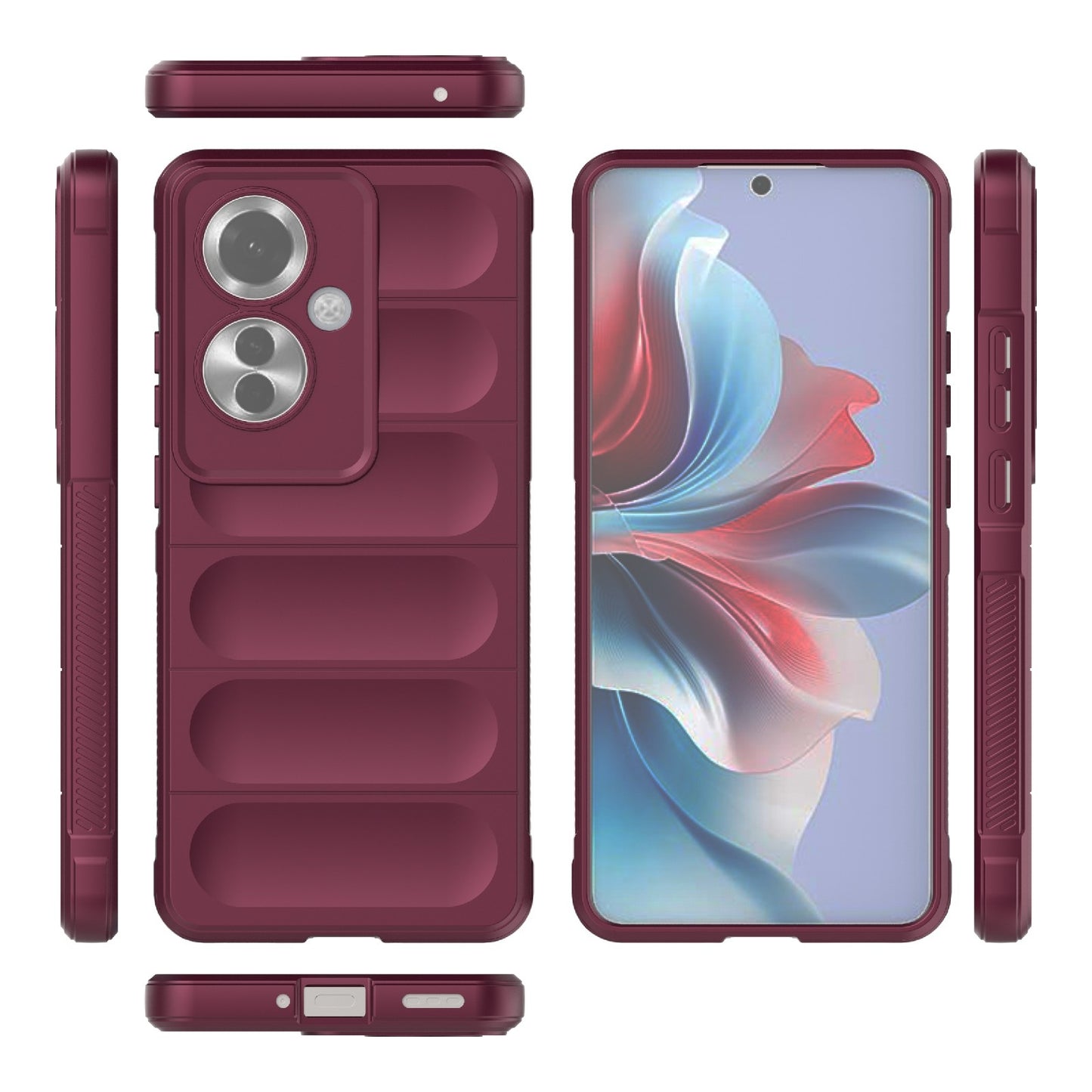 OPPO Reno11 F 5G Global Shock Absorbent Magic Shield TPU + Flannel Phone Case, Featuring Ridged Drop Protection, Bright Colours & Easy Access