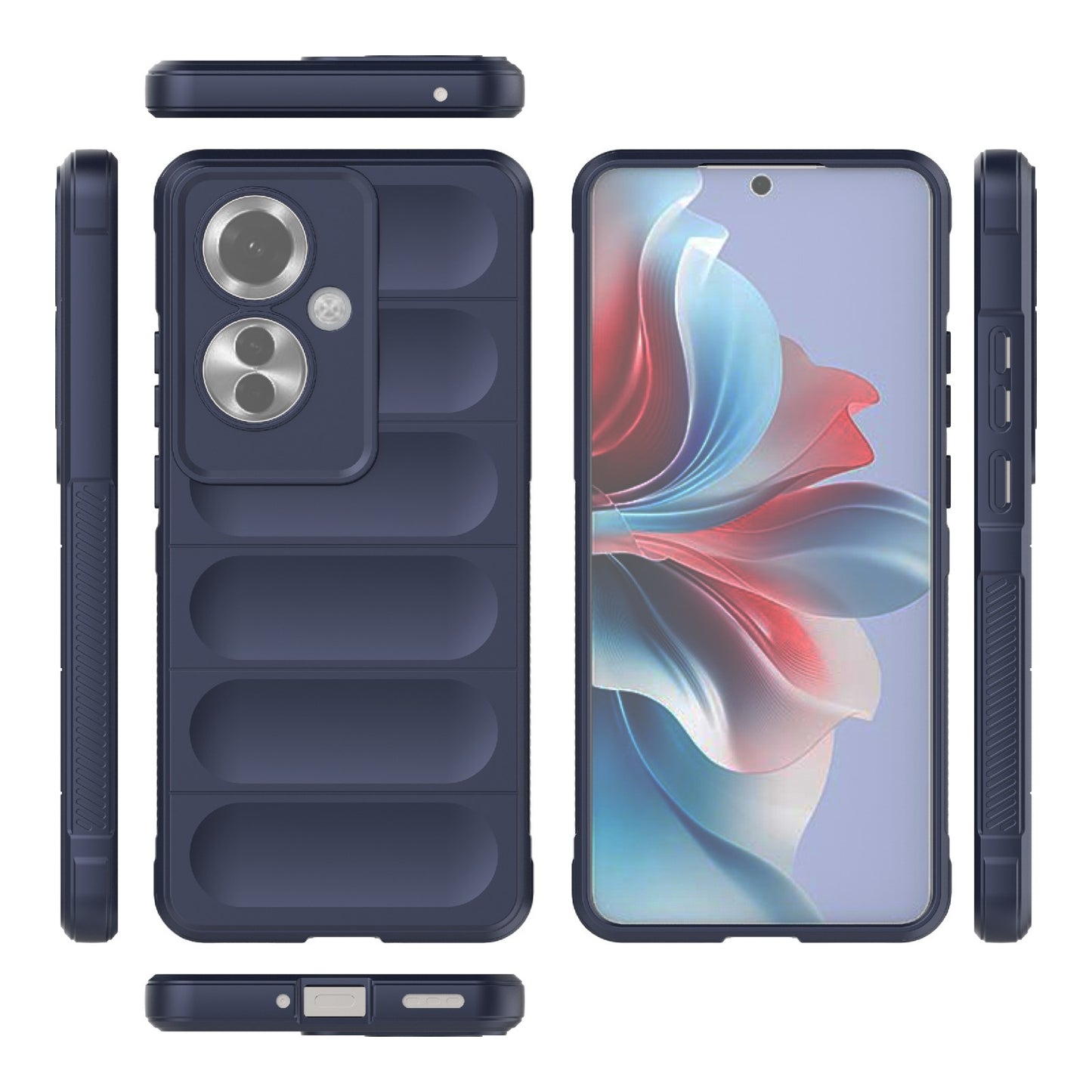 OPPO Reno11 F 5G Global Shock Absorbent Magic Shield TPU + Flannel Phone Case, Featuring Ridged Drop Protection, Bright Colours & Easy Access