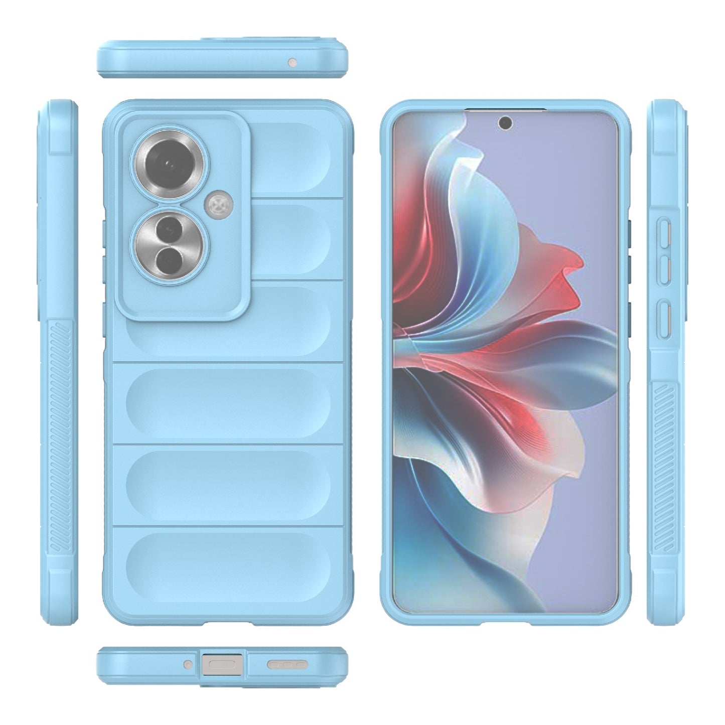 OPPO Reno11 F 5G Global Shock Absorbent Magic Shield TPU + Flannel Phone Case, Featuring Ridged Drop Protection, Bright Colours & Easy Access