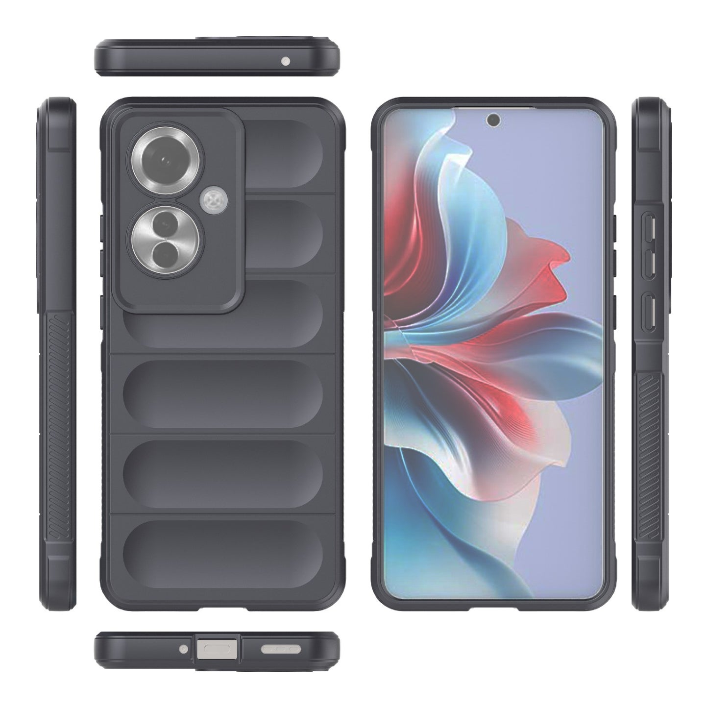 OPPO Reno11 F 5G Global Shock Absorbent Magic Shield TPU + Flannel Phone Case, Featuring Ridged Drop Protection, Bright Colours & Easy Access