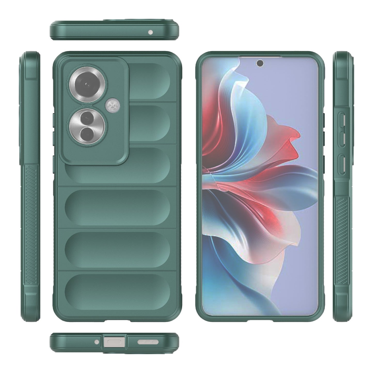 OPPO Reno11 F 5G Global Shock Absorbent Magic Shield TPU + Flannel Phone Case, Featuring Ridged Drop Protection, Bright Colours & Easy Access