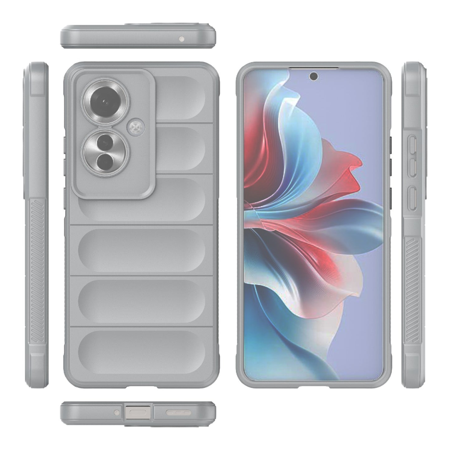 OPPO Reno11 F 5G Global Shock Absorbent Magic Shield TPU + Flannel Phone Case, Featuring Ridged Drop Protection, Bright Colours & Easy Access