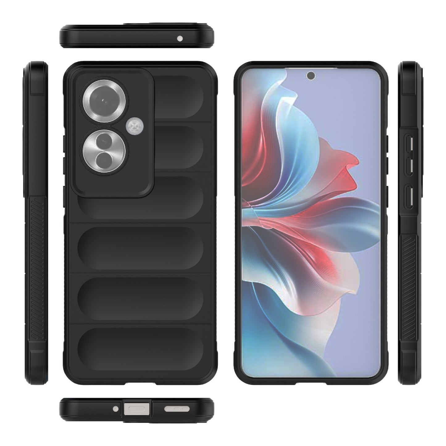 OPPO Reno11 F 5G Global Shock Absorbent Magic Shield TPU + Flannel Phone Case, Featuring Ridged Drop Protection, Bright Colours & Easy Access