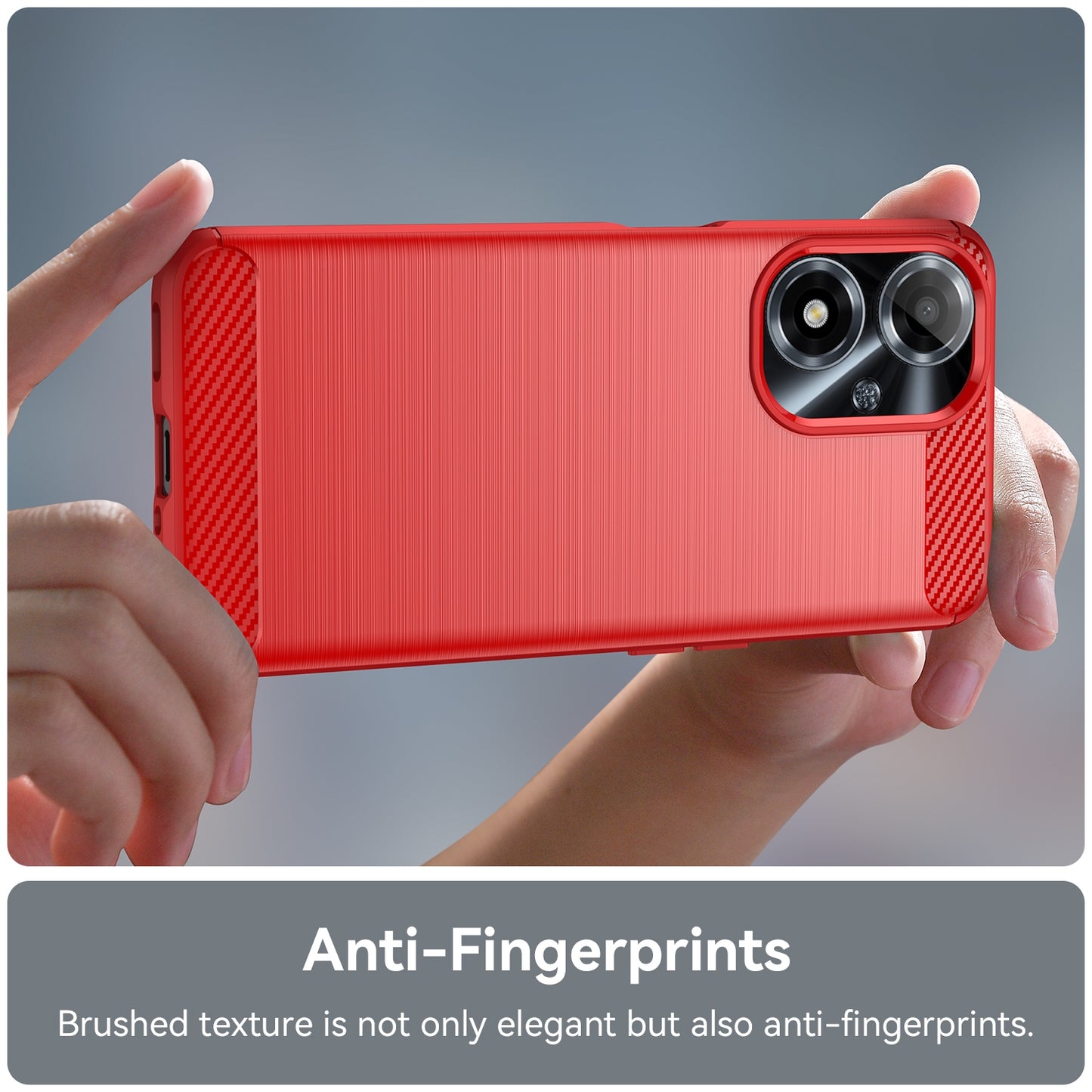 OPPO A2M 5G Carbon Fibre Brushed Texture TPU Protective Phone Case Shockproof Slim Cover