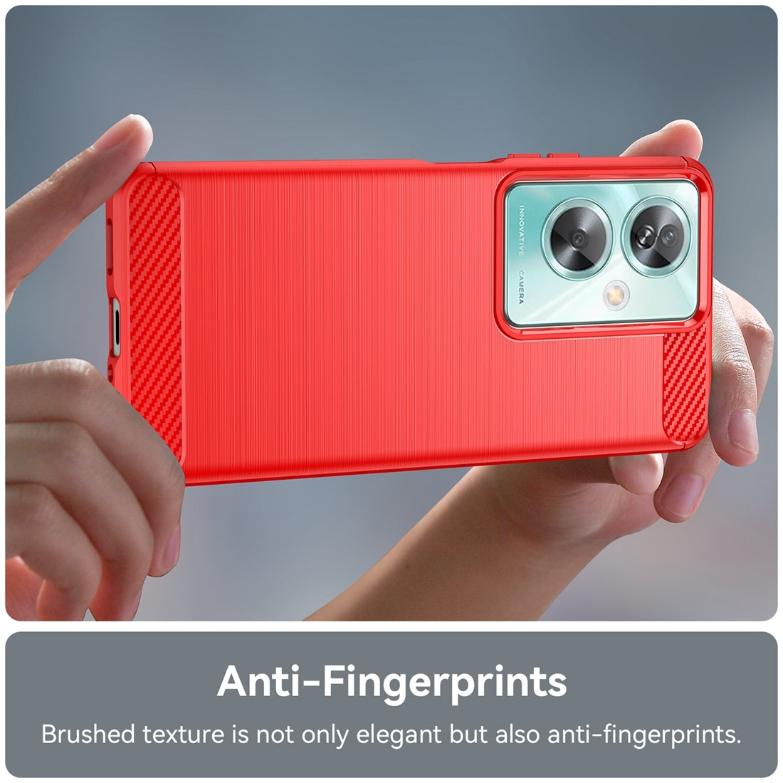 OPPO A2 5G Carbon Fiber Brushed Texture TPU Protective Phone Case Shockproof Slim Cover