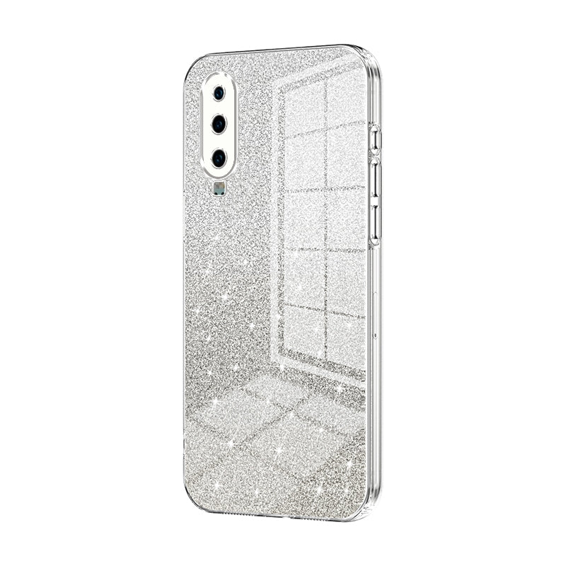 Huawei P30 Glitter Powder Electroplated Gradient Phone Case – Fashionable & Luxurious with Anti-Fingerprint Coating, Shock-Absorption, and Lens Protection