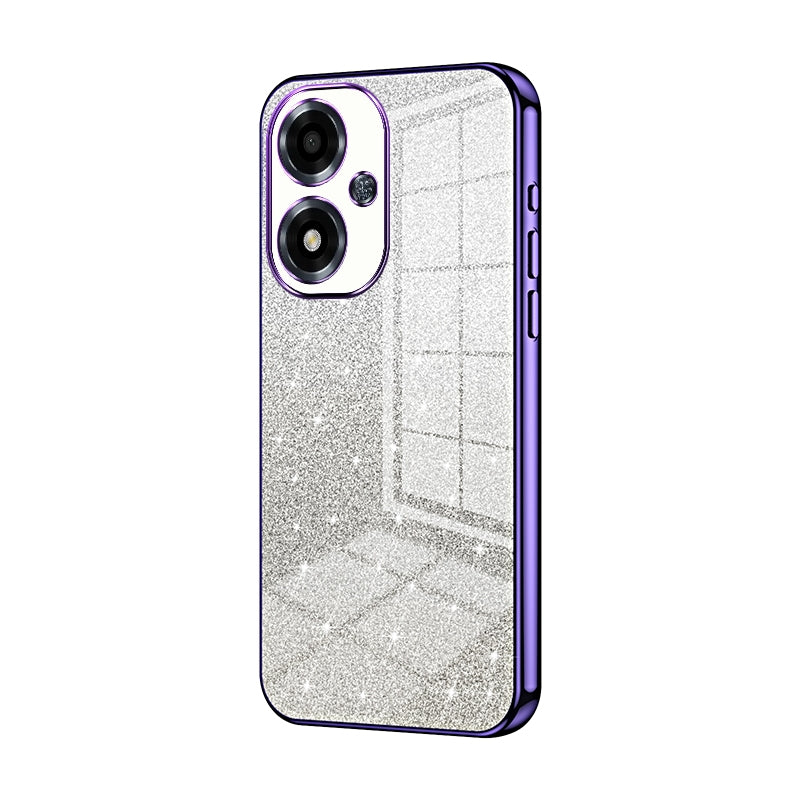 OPPO A2m Glitter Powder Electroplated Gradient Phone Case – Fashionable & Luxurious with Anti-Fingerprint Coating, Shock-Absorption, and Lens Protection