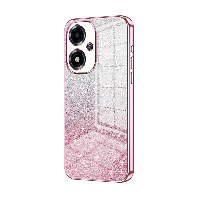 OPPO A2m Glitter Powder Electroplated Gradient Phone Case – Fashionable & Luxurious with Anti-Fingerprint Coating, Shock-Absorption, and Lens Protection