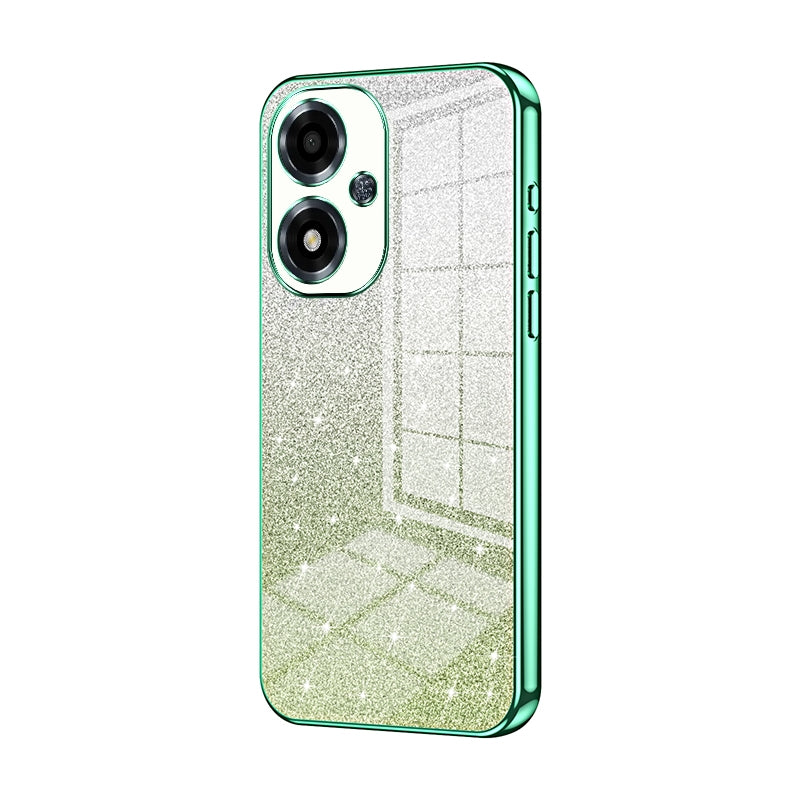 OPPO A2m Glitter Powder Electroplated Gradient Phone Case – Fashionable & Luxurious with Anti-Fingerprint Coating, Shock-Absorption, and Lens Protection