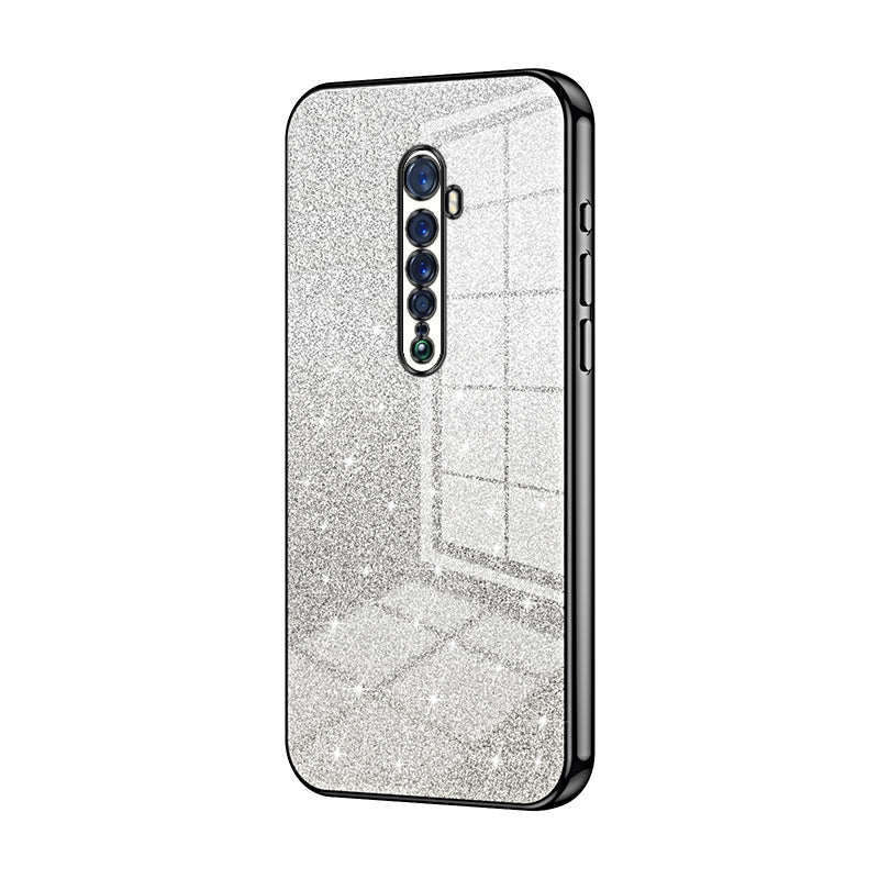 OPPO Reno2 Glitter Powder Electroplated Gradient Phone Case – Fashionable & Luxurious with Anti-Fingerprint Coating, Shock-Absorption, and Lens Protection