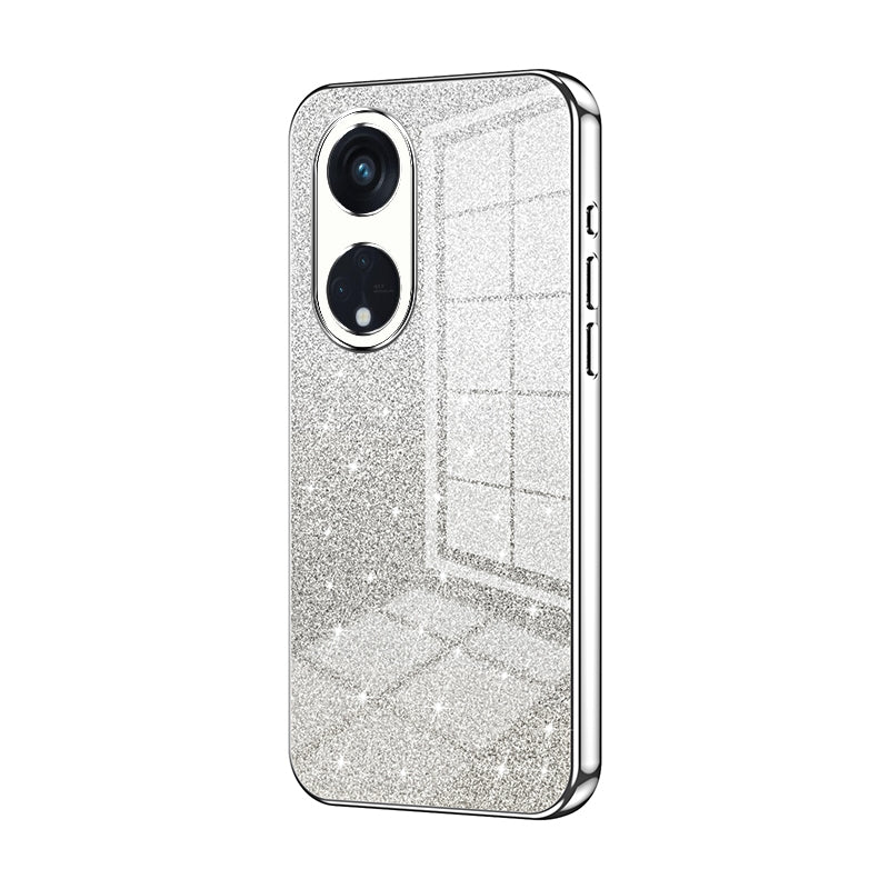 OPPO Reno8 T 5G Glitter Powder Electroplated Gradient Phone Case – Fashionable & Luxurious with Anti-Fingerprint Coating, Shock-Absorption, and Lens Protection