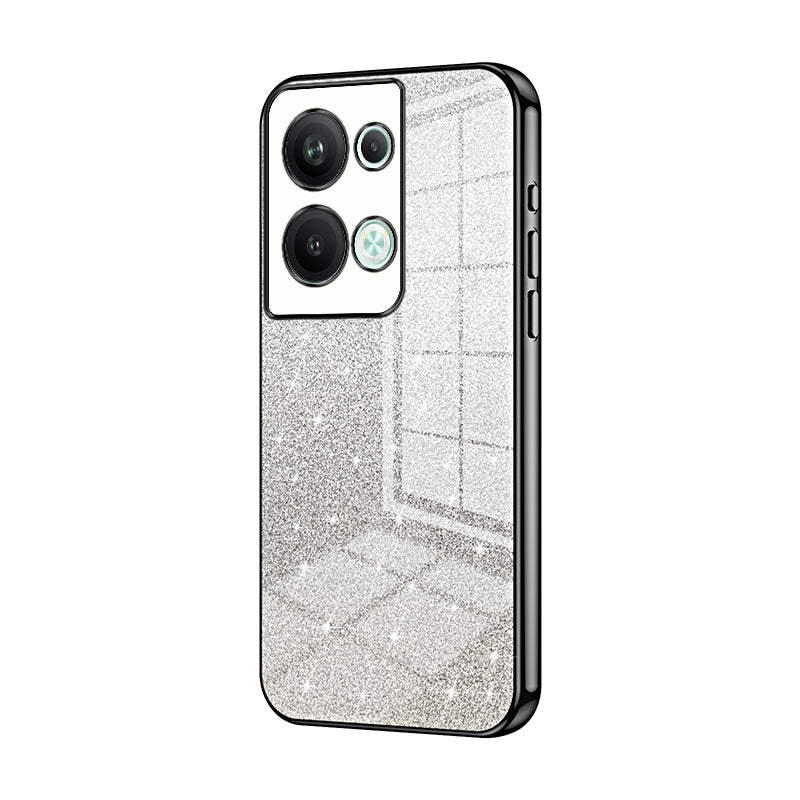 OPPO Reno9 Pro+ Glitter Powder Electroplated Gradient Phone Case – Fashionable & Luxurious with Anti-Fingerprint Coating, Shock-Absorption, and Lens Protection