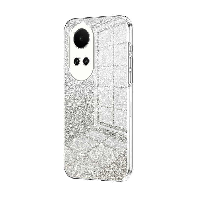 OPPO Reno10 Glitter Powder Electroplated Gradient Phone Case – Fashionable & Luxurious with Anti-Fingerprint Coating, Shock-Absorption, and Lens Protection