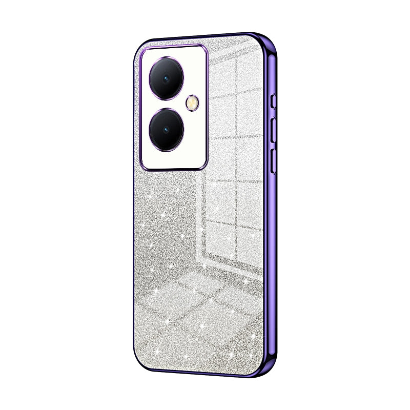 vivo Y78+ 5G Glitter Powder Electroplated Gradient Phone Case – Fashionable & Luxurious with Anti-Fingerprint Coating, Shock-Absorption, and Lens Protection