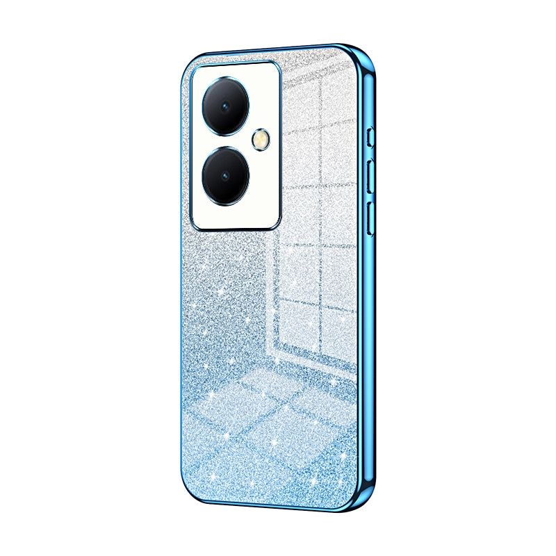 vivo Y78+ 5G Glitter Powder Electroplated Gradient Phone Case – Fashionable & Luxurious with Anti-Fingerprint Coating, Shock-Absorption, and Lens Protection