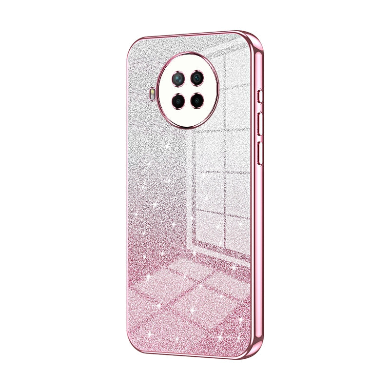 Xiaomi Redmi Note 9 Pro 5G Glitter Powder Electroplated Gradient Phone Case – Fashionable & Luxurious with Anti-Fingerprint Coating, Shock-Absorption, and Lens Protection