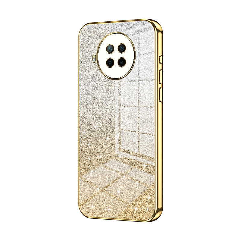 Xiaomi Redmi Note 9 Pro 5G Glitter Powder Electroplated Gradient Phone Case – Fashionable & Luxurious with Anti-Fingerprint Coating, Shock-Absorption, and Lens Protection