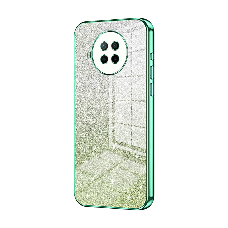 Xiaomi Redmi Note 9 Pro 5G Glitter Powder Electroplated Gradient Phone Case – Fashionable & Luxurious with Anti-Fingerprint Coating, Shock-Absorption, and Lens Protection