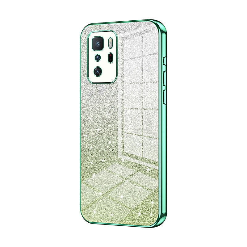 Xiaomi Redmi Note Poco X3 GT Glitter Powder Electroplated Gradient Phone Case – Fashionable & Luxurious with Anti-Fingerprint Coating, Shock-Absorption, and Lens Protection