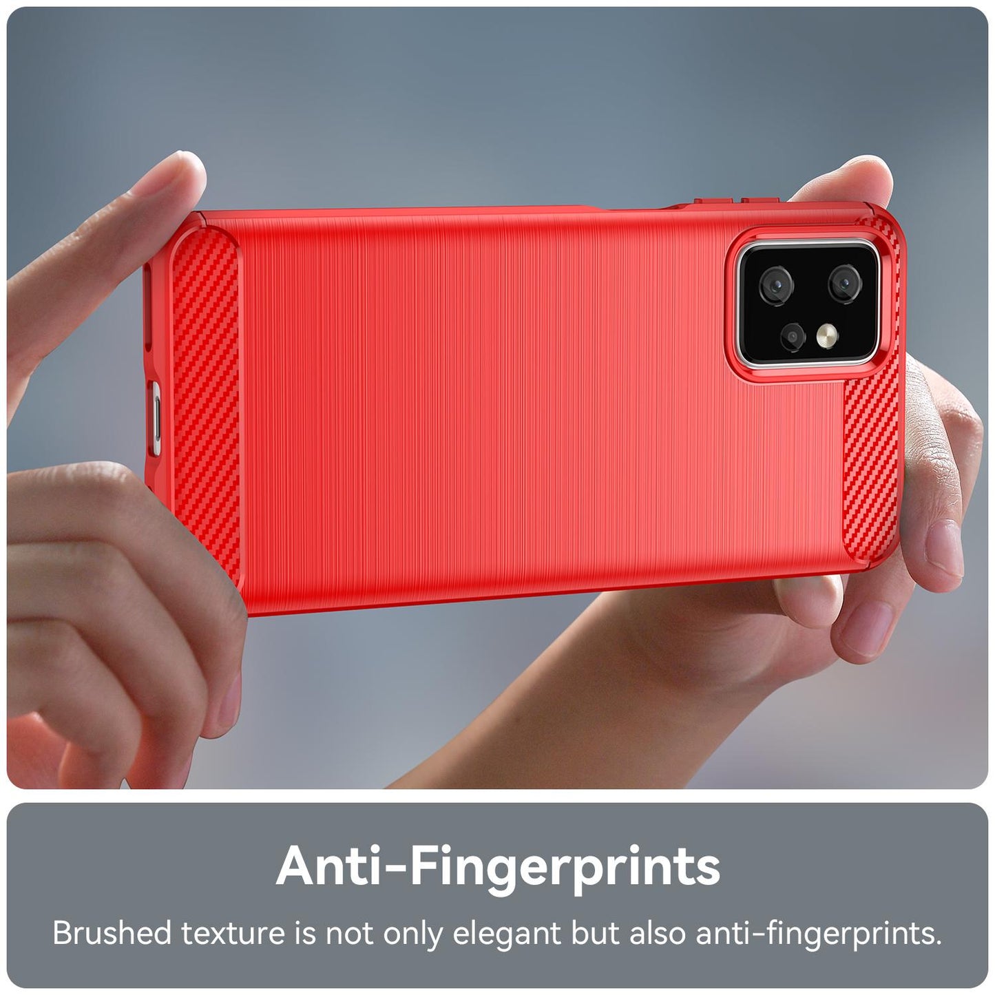 Motorola Moto G Power 2023 Carbon Fibre Brushed Texture TPU Protective Phone Case Shockproof Slim Cover
