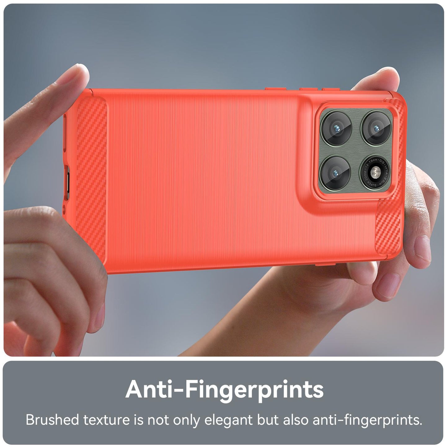 Motorola Edge 60 Pro Carbon Fiber Brushed Texture TPU Protective Phone Case Shockproof Slim Cover