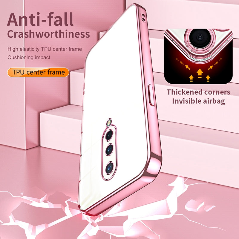 OnePlus 8 Transparent Fine Hole Phone Case - Crystal Clear Vacuum Plating, Anti-Fingerprint, Shock-Absorbing TPU Frame