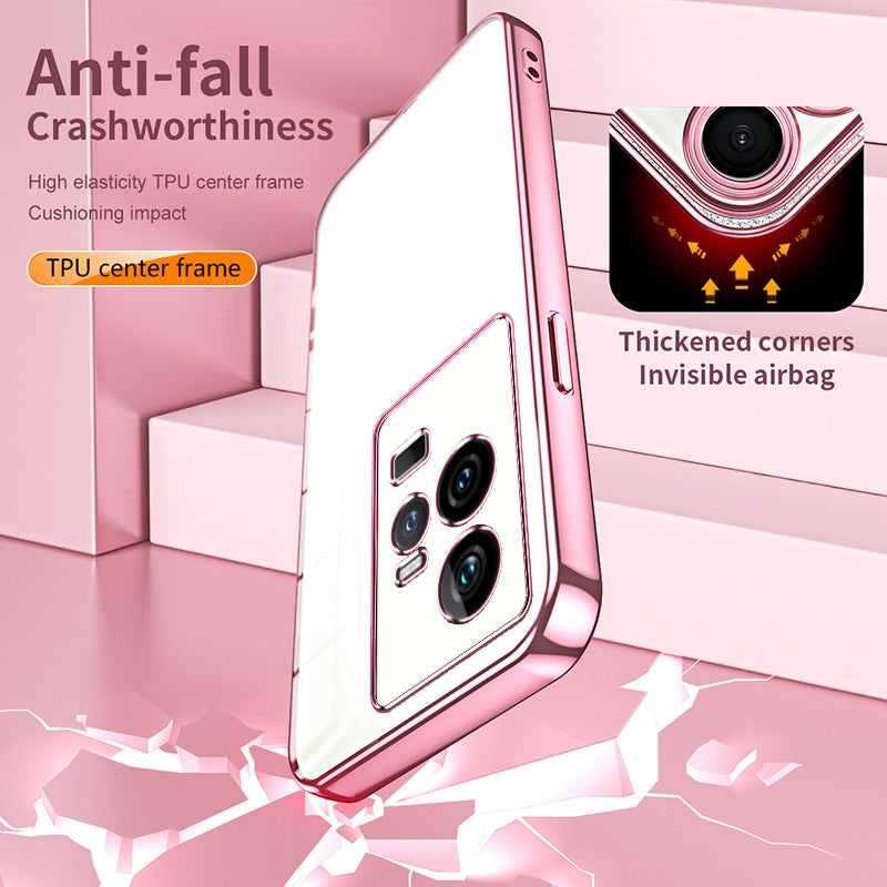 vivo iQOO 11 Transparent Fine Hole Phone Case - Crystal Clear Vacuum Plating, Anti-Fingerprint, Shock-Absorbing TPU Frame