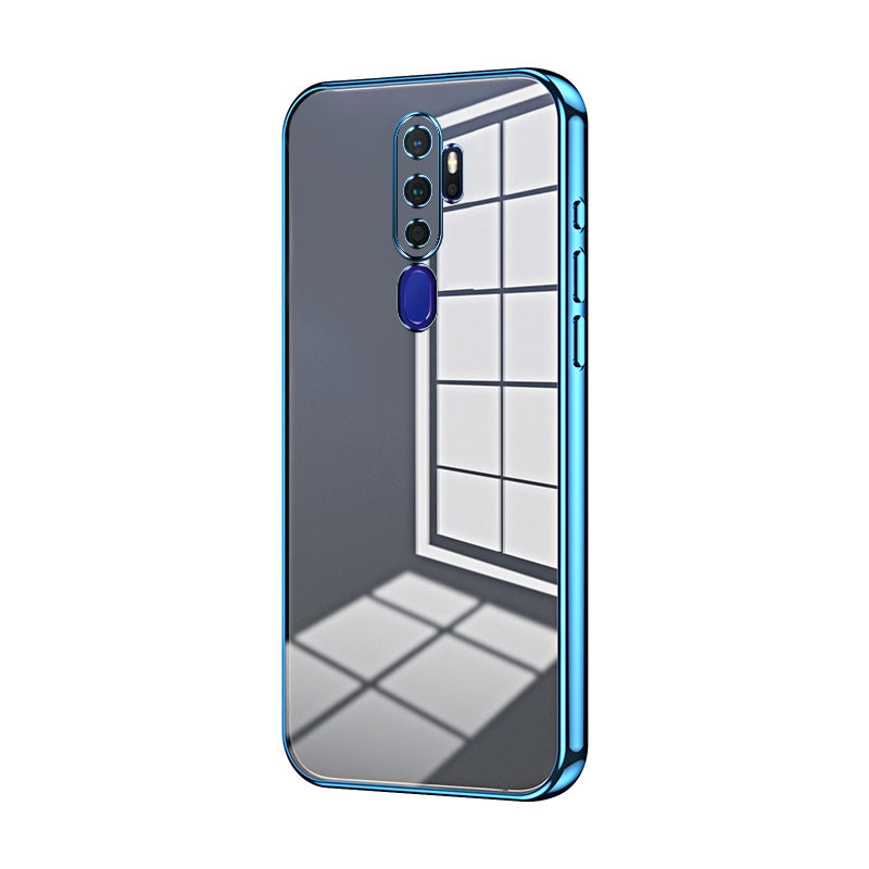 OPPO A11x Transparent Fine Hole Phone Case - Crystal Clear Vacuum Plating, Anti-Fingerprint, Shock-Absorbing TPU Frame