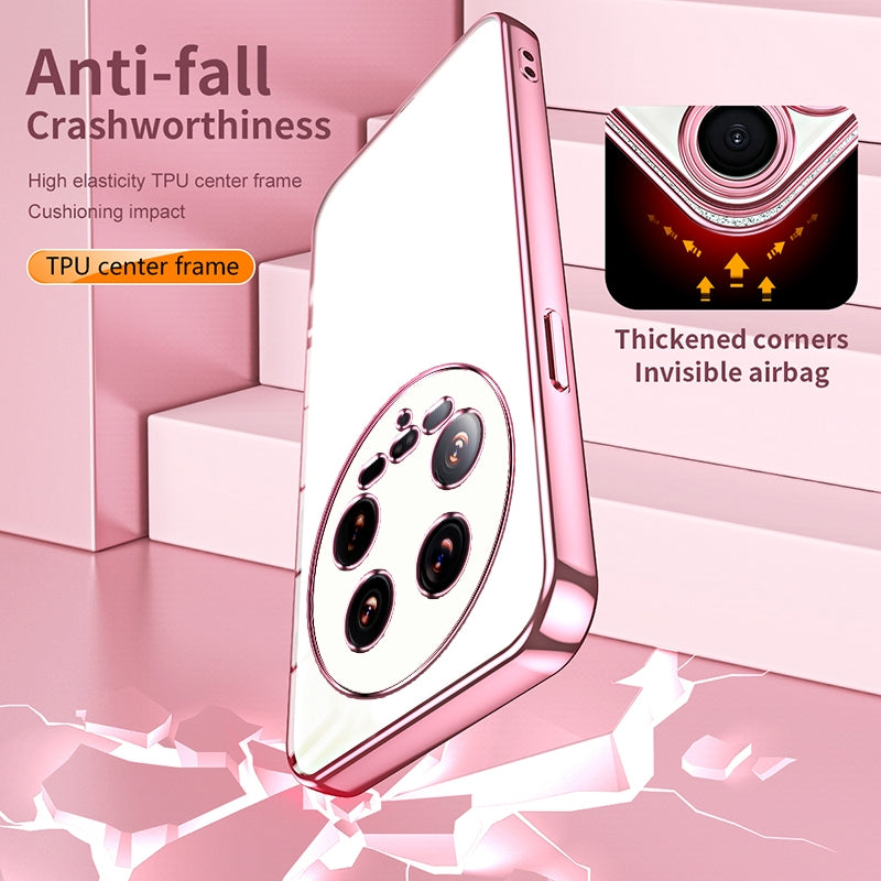 Xiaomi 14 Ultra Transparent Fine Hole Phone Case - Crystal Clear Vacuum Plating, Anti-Fingerprint, Shock-Absorbing TPU Frame