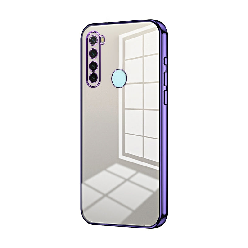 Xiaomi Redmi Note 8 Transparent Fine Hole Phone Case - Crystal Clear Vacuum Plating, Anti-Fingerprint, Shock-Absorbing TPU Frame