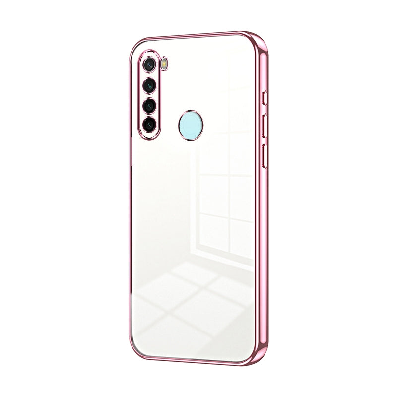 Xiaomi Redmi Note 8 Transparent Fine Hole Phone Case - Crystal Clear Vacuum Plating, Anti-Fingerprint, Shock-Absorbing TPU Frame