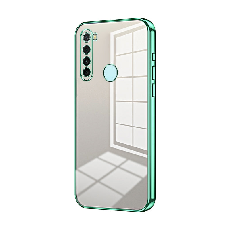 Xiaomi Redmi Note 8 Transparent Fine Hole Phone Case - Crystal Clear Vacuum Plating, Anti-Fingerprint, Shock-Absorbing TPU Frame