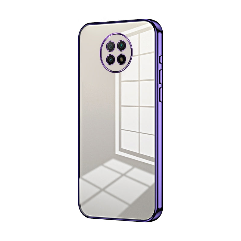 Xiaomi Redmi Note 9 5G Transparent Fine Hole Phone Case - Crystal Clear Vacuum Plating, Anti-Fingerprint, Shock-Absorbing TPU Frame