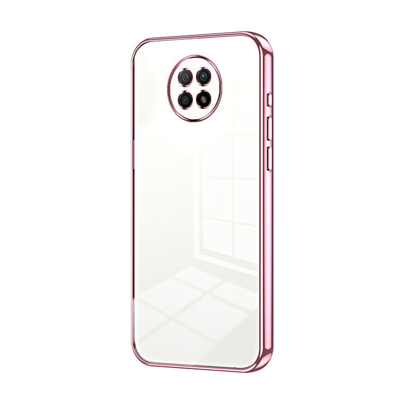 Xiaomi Redmi Note 9 5G Transparent Fine Hole Phone Case - Crystal Clear Vacuum Plating, Anti-Fingerprint, Shock-Absorbing TPU Frame