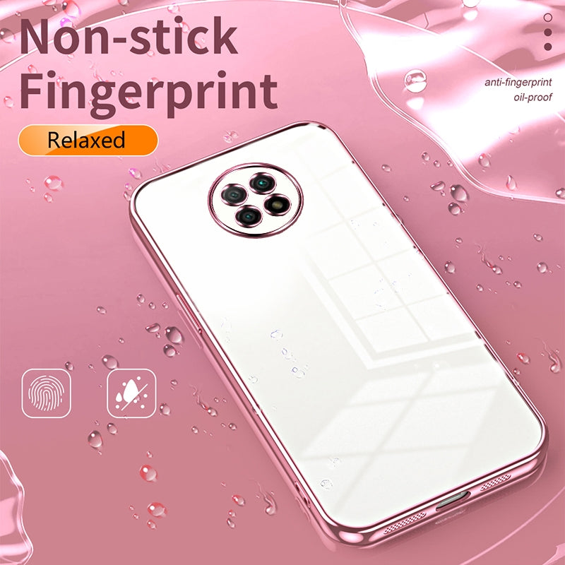 Xiaomi Redmi Note 9 5G Transparent Fine Hole Phone Case - Crystal Clear Vacuum Plating, Anti-Fingerprint, Shock-Absorbing TPU Frame