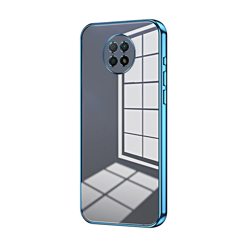Xiaomi Redmi Note 9 5G Transparent Fine Hole Phone Case - Crystal Clear Vacuum Plating, Anti-Fingerprint, Shock-Absorbing TPU Frame