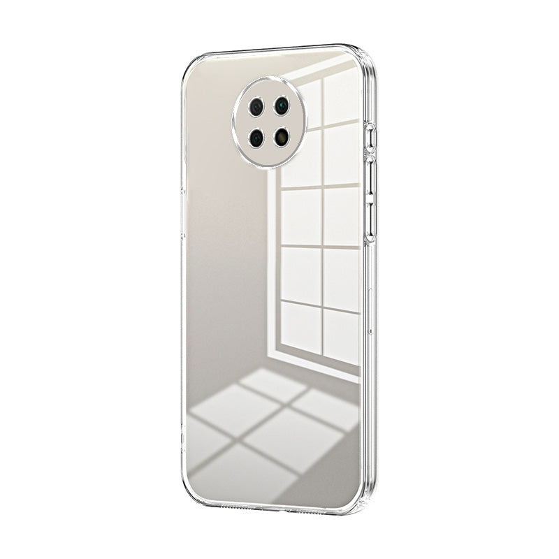 Xiaomi Redmi Note 9 5G Transparent Fine Hole Phone Case - Crystal Clear Vacuum Plating, Anti-Fingerprint, Shock-Absorbing TPU Frame