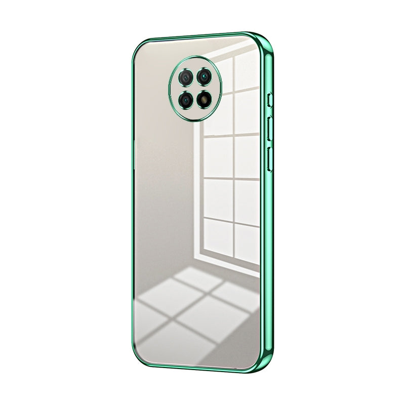 Xiaomi Redmi Note 9 5G Transparent Fine Hole Phone Case - Crystal Clear Vacuum Plating, Anti-Fingerprint, Shock-Absorbing TPU Frame