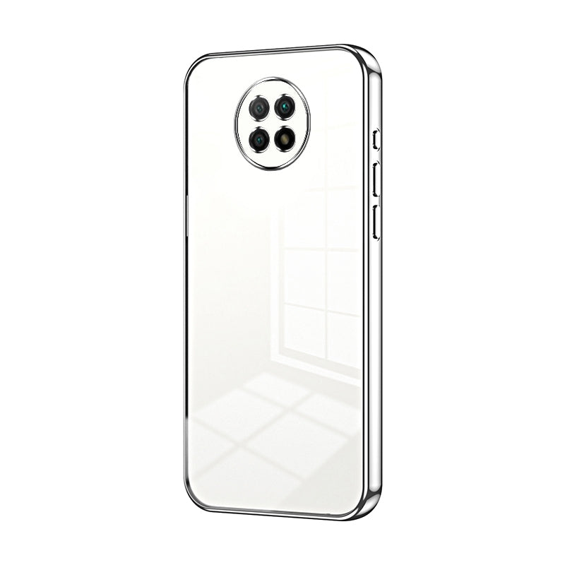 Xiaomi Redmi Note 9 5G Transparent Fine Hole Phone Case - Crystal Clear Vacuum Plating, Anti-Fingerprint, Shock-Absorbing TPU Frame
