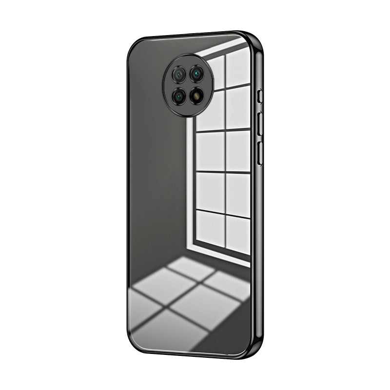 Xiaomi Redmi Note 9 5G Transparent Fine Hole Phone Case - Crystal Clear Vacuum Plating, Anti-Fingerprint, Shock-Absorbing TPU Frame