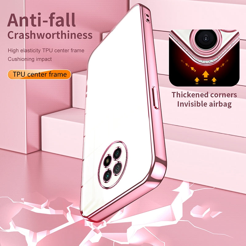 Xiaomi Redmi Note 9T Transparent Fine Hole Phone Case - Crystal Clear Vacuum Plating, Anti-Fingerprint, Shock-Absorbing TPU Frame